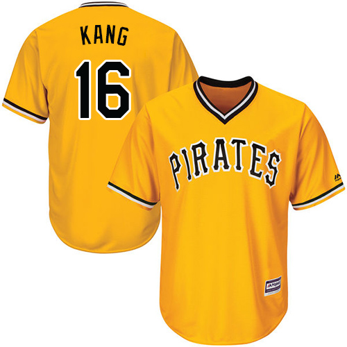Pirates #16 Jung-ho Kang Gold Cool Base Stitched Youth MLB Jersey